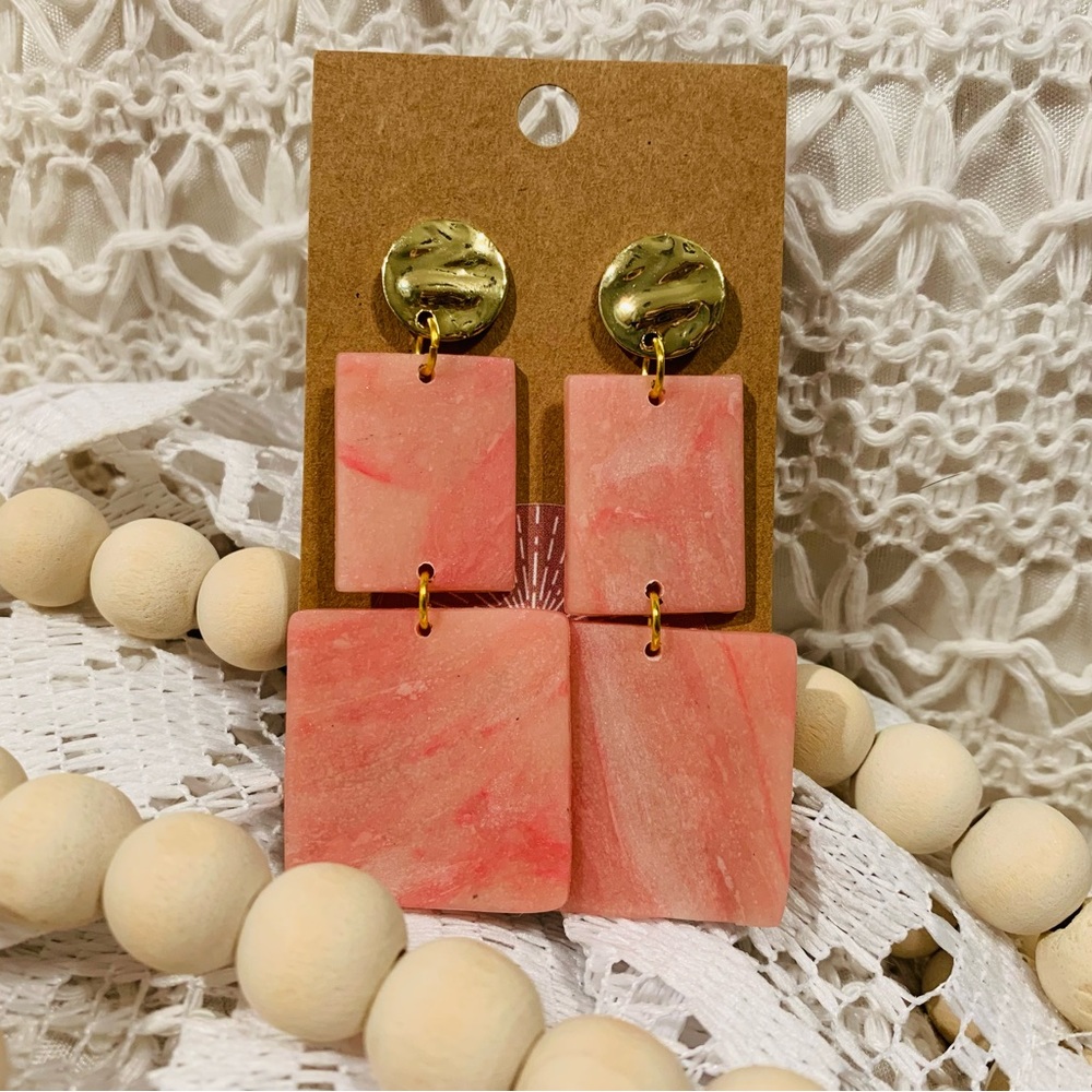 Rose quartz inspired earrings